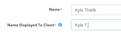 Setting Option to Set Staff Name Display