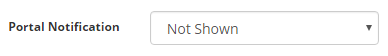 Portal Notification - Not Shown