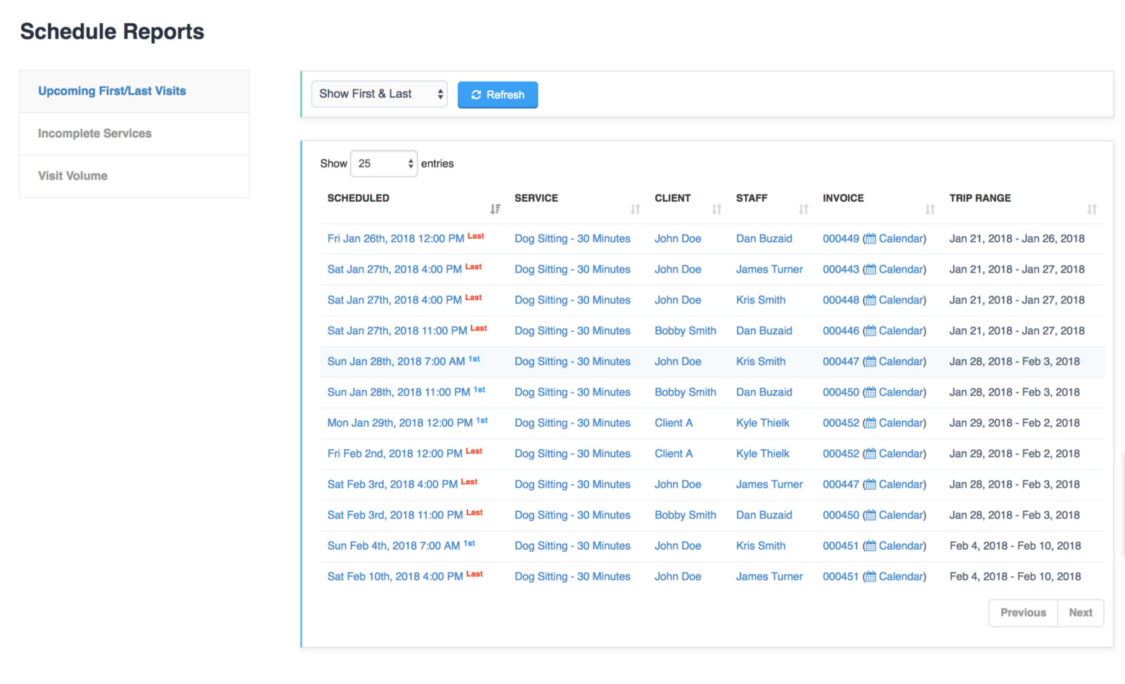 schedule reports